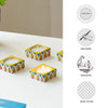 Ceramic Tea Light Candle Holder for Home Decoration - Set of 4, Yellow & White