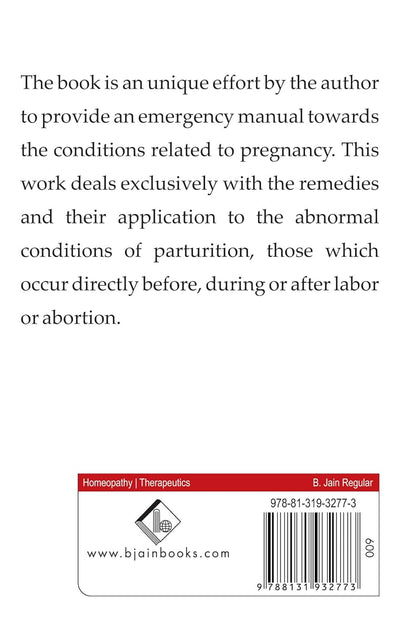 The Accoucheurs Emergency Manual Homoeopathy in Pregnancy by Wa Yingling [Paperback]