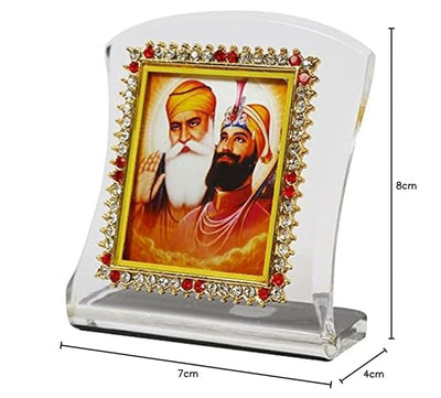 Guru Nanak Dev Ji & Guru Govind Singh Ji for Car Dashboard, Home & Office Decor