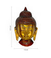 Brass Statue Lord Buddha Face Wall Hanging for Blessing, Happiness, Health, Home & Office with Antique Look