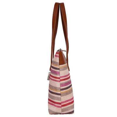 Printed Jute Vegan Leather Handcrafted Women's Office Bag