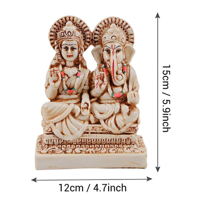 Laxmi Ganesh Idol Statue Showpiece for Home Decor Mandir Temple Pooja Room Living Room