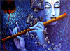 Canvas Print Radha Krishna Canvas Wall Painting Unframed Canvas (Radha Krishna Flute)