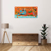 Canvas Print Kerala Mural Unframed | Kerala Mural  | Vishnu Avatar Canvas Painting | Kerala Mural Art Wall Painting | Wall Murals For Living Room | Size 24 x 16 Inches.