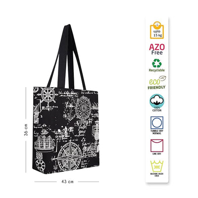 Premium Canvas Tote Bag for Women with Zip and Inner Pocket for Shopping, Office, Travel and Daily Use