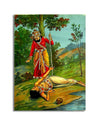 Canvas Print Raja Ravi Varma Canvas Paintings, King Dashrath, Indian Art, Famous Artist Paintings, Canvas painting for Wall Décoration, Living room, Office, Unframed Painting, Size - 12 X 9 inches.