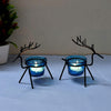 Set of 1 Decorative Handcrafted Metal Tea Light Candle Holders for Diwali Festival, Home Decor, Table Decoration