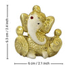 Handmade resin Lord Ganesh idol (6.3 cm x 6 cm) for car dashboards, symbolizing wisdom and prosperity, enhancing your driving experience.
