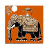 Canvas Print Traditional Art Canvas Paintings, Royal Elephant, Indian Art, Kalamkari Art, Madhubani Art, Canvas painting for Living Room, Rajasthani Art, Unframed, Fabric, Size - 12 X 12 inches.