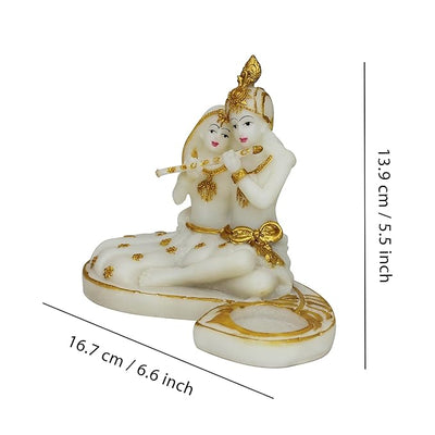 Hindu Gods : Radha Krishna Tealight Candle Holder for Home Décor Pooja Room Living Room Table