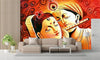 Radha Krishna Religious Sticker Wallpaper for Room Home Office Wall Decor (Size 24X36 Inch)