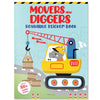 Movers and Diggers Reusable Sticker Book For Children [Paperback]