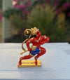 Hindu Gods : Hanuman Ji  Idol for Temple | Car Dashboard | Festivals Statue Gifts (Golden, Orange)