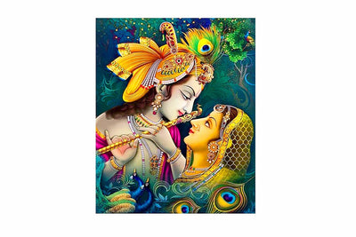 Shree Krishna Radha Wall Sticker for Living Room,Bedroom,Office (Size - 60CM X 90CM)