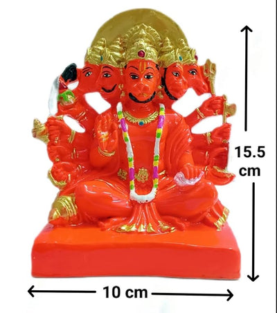 Hindu Gods : Panchmukhi Hanuman Ji Murti Statue for Home Decor, Gifting, Protection from Evil Eye
