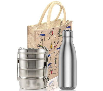 Jute Bag Tote eco Friendly Bag for shopping/tiffin/picnic/grocery/gym hand bag with zip and handle