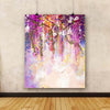 Canvas Print Spring Purple Flowers Wisteria D2 | Unframed Canvas Painting for Bedroom & Living Room | 16 x 19.5 inch (41 x 50 cms)