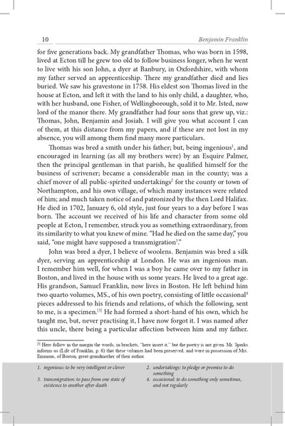 The Autobiography of Benjamin Franklin by Benjamin Franklin [Paperback]