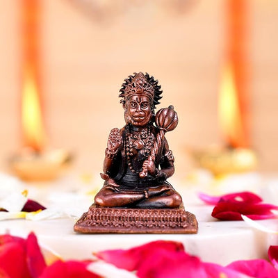 Hindu Gods : Hanuman Ji Statue Patina Antique Finish for Home Décor & Office Desk