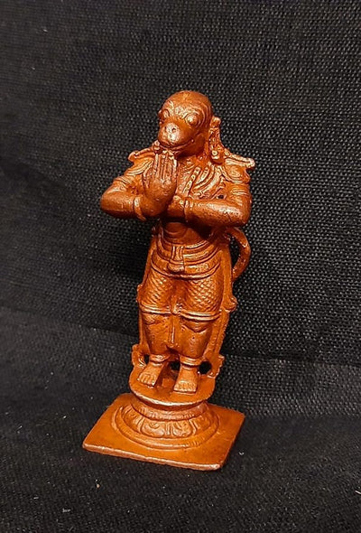 Hindu Gods : Hanuman Ji Copper Idol Patina Antique Finish - Pack of 1 Piece
