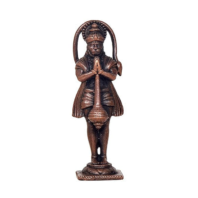 Hindu Gods : Hanuman Ji Copper Idol for Home and Temple Pooja Decor
