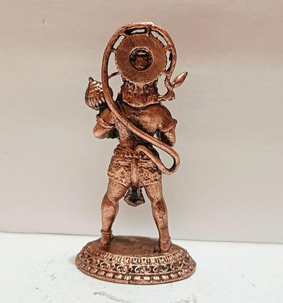 Hindu Gods : Hanuman Ji Copper Idol Pantina Antique Finish - Pack of 1 Piece