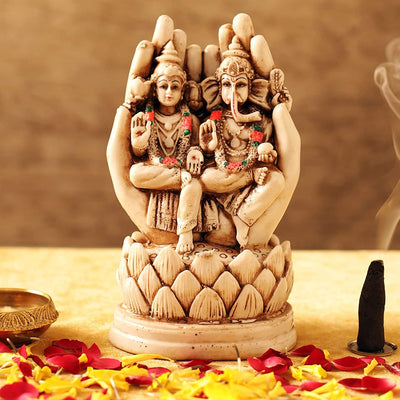 Laxmi Ganesh Murti Idol Statue for Home Decor Mandir Temple Pooja Room Living Room