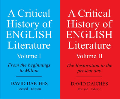 A Critical History Of English Literature - Volume I & II (combo Pack) by David Daiches [Paperback]