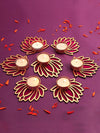 Decorative Lotus Tealight Candle Holder Stand Set Of 7
