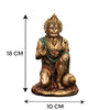 Hindu Gods : Hanuman Ji Resin Idol Exquisite Golden Sculpture for Home and Office Decor - Pack of 1