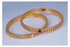 Traditional Gold Plated white & Red Stone Studded Set of 2 Bangle