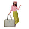 Fashmade Jute Carry Handbag For Men Women | Multi-Purpose Daily Use Tote Regular Eco-Friendly Shopping - Cream