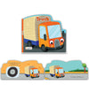 Set of 2 Private Transport Vehicles Shaped Board Books (Car & Truck) by Team Pegasus [Product Bundle]