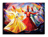Canvas Print Sufi Dance Unframed Canvas Painting for Living Room, Bedroom and Office Wall Decoration Home Decor (12x9 Inches, Small)