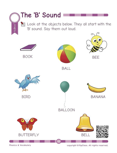 Phonics & Vocabulary: Pre Kindergarten Workbook [Paperback]