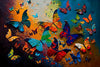 Canvas Print Colourful Butterfly Unframed Canvas Painting for Wall Decoration(8" x12inch)