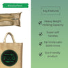 Eco Friendly Jute fabric Unique printed Bag ideal for Tiffin Grocery Fruits Vegetable with Hard Grip Handle