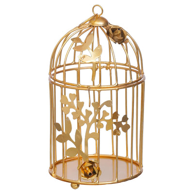 Gold plated Colour tealight Candle holder with Flower Vine- Diwali Candle Holder for Home Decor