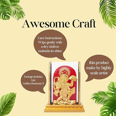 Hindu Gods : Hanuman Ji Idol with Gada for Home Decor (Pack of 1)