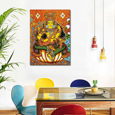 Canvas Print ArtPainting|Maa Saraswati|Art|Size-13X9 Inches.