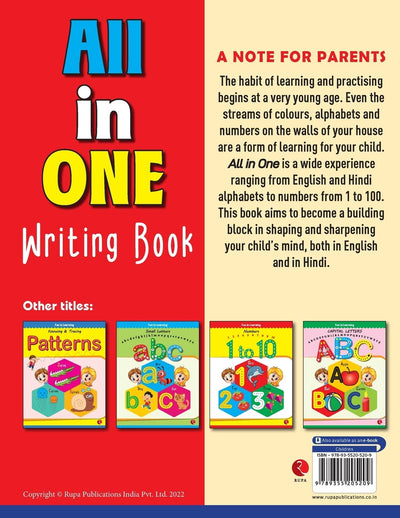 All in one Book - Practice writing book in English and Hindi for Kids [Paperback]