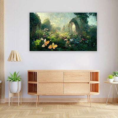 Canvas Print Blossom Green Garden Artwork Unframedfor Wall Decoration(8" x12inch)