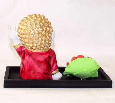 Lord Buddha Monk Statue for Home Living Room Kitchen Bedroom Office Table Top