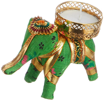 Handcrafted Recycled Material Elephant Tealight Candle Holder for Diya Home Decoration