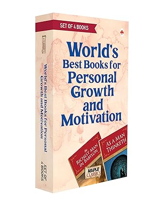 Worlds Best Books For Personal Growth and Motivation by Dale Carnegie, Marcus Aurelius, James Allen, George S. Clason [Paperback] Set of 4 Books
