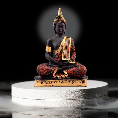 Polyresin Sitting Buddha Idol Statue Showpiece