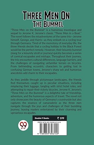 Three Men On The Bummel by Jerome K Jerome [Paperback]