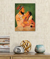Canvas Print| Mughal King and Queen | Traditional Art Unframed painting for Home décor|size - 13X10 Inches.