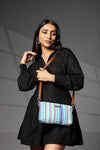 Women's Premium Cotton/Full Sling Shoulder Bag | Ladies Purse Handbag - LIGHT-BLUE