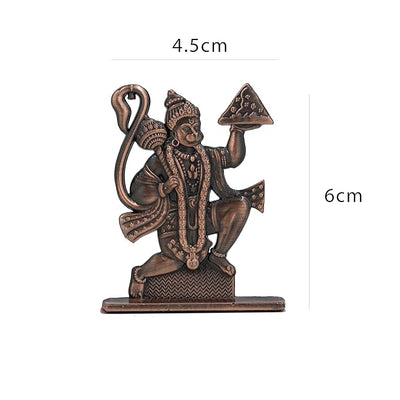 Hindu Gods : Hanuman ji Idol for Car Dashboard & Home Temple - Exquisite Brass Statue for Good Luck & Fortune
